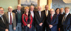 Bruce with his fellow committee members and members of the Crawford Fund at his farewell