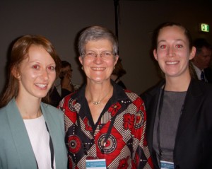 Julia de Bruyn (Student scholarship awardee), Robyn Alders (Crawford Fund Medalist) and Katherine Ashley (Student scholarship awardee)