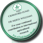 Dr Meryl Williams receiving CF Award